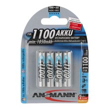 Ansmann 07521 Micro AAA - 4ks nabíjacia batéria AAA NiMH1,2V/1050mAh