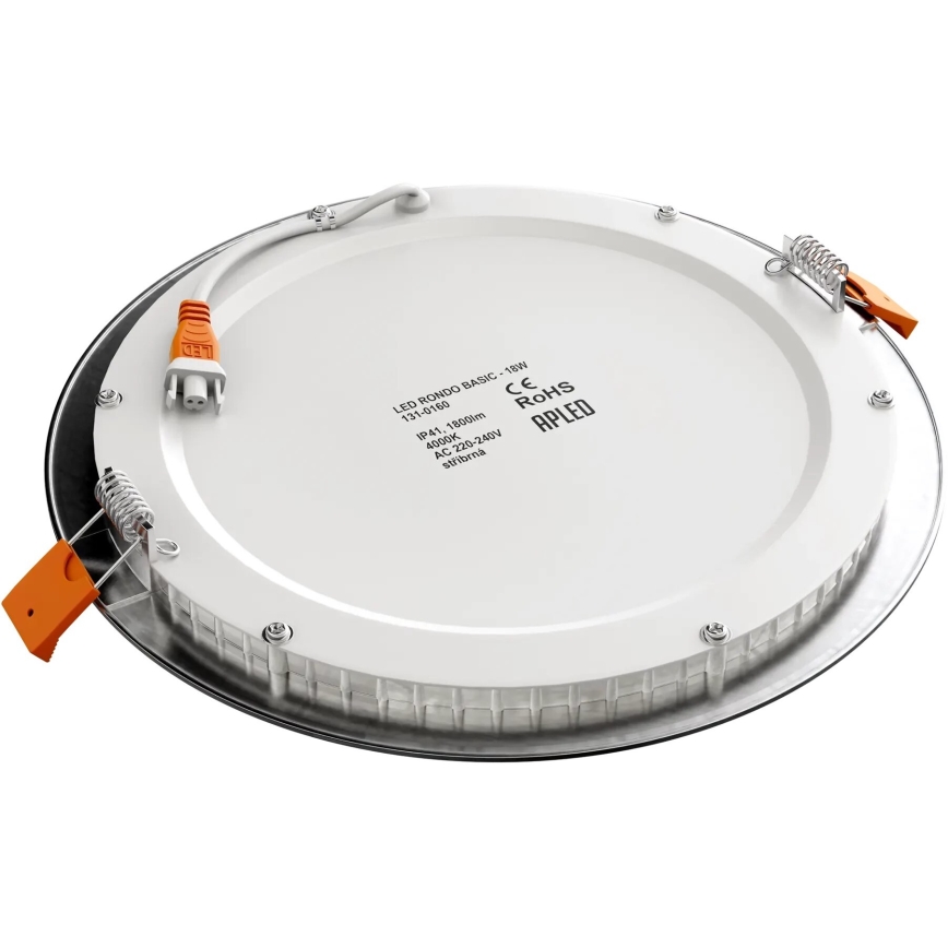 APLED - LED Kúpeľňové podhľadové svietidlo RONDO LED/18W/230V IP40 pr. 22,5 cm matný chróm
