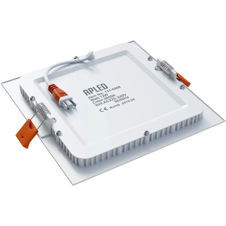 APLED - LED Kúpeľňové podhľadové svietidlo SQUARE LED/12W/230V IP40 17x17 cm biela