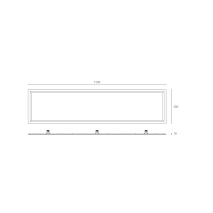 APLED - LED Kúpeľňový podhľadový panel QUADRA LED/40W/230V 4000K IP41 120x30cm