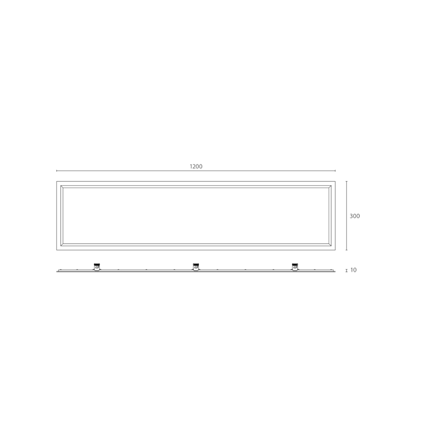 APLED - LED Kúpeľňový podhľadový panel QUADRA LED/40W/230V 4000K IP41 120x30cm