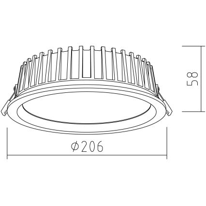 APLED - LED Podhľadové svietidlo RONDO WOODLINE LED/12W/230V 3000K pr. 20 cm borovica masív