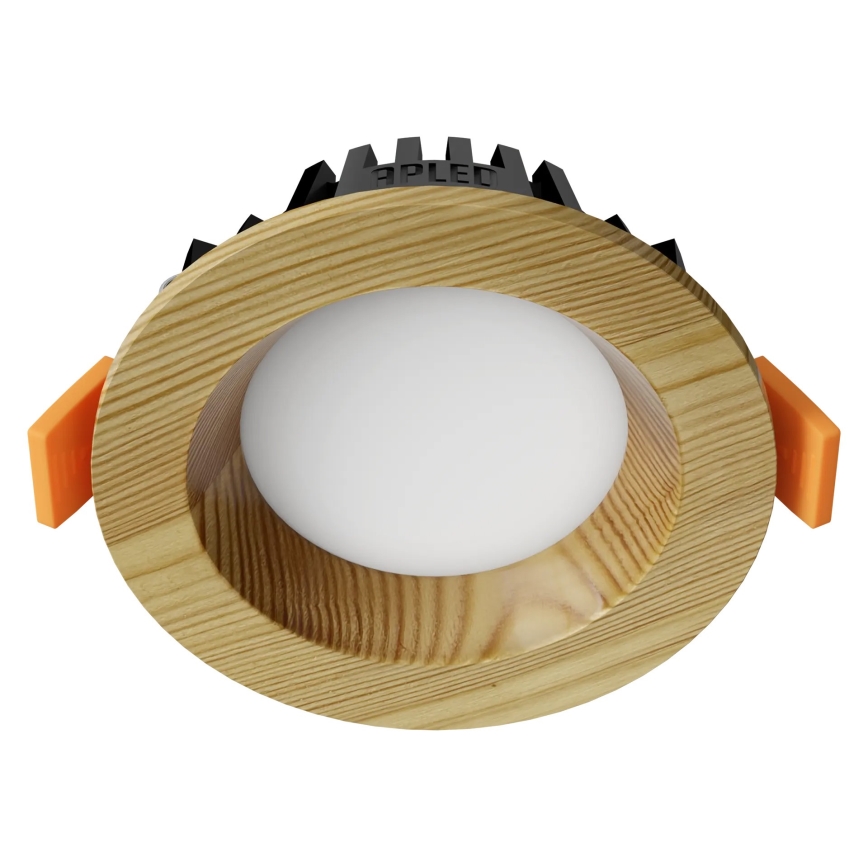 APLED - LED Podhľadové svietidlo RONDO WOODLINE LED/3W/230V 4000K pr. 9 cm borovica masív