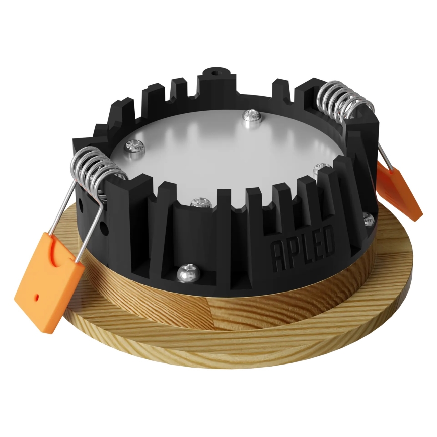APLED - LED Podhľadové svietidlo RONDO WOODLINE LED/3W/230V 4000K pr. 9 cm borovica masív