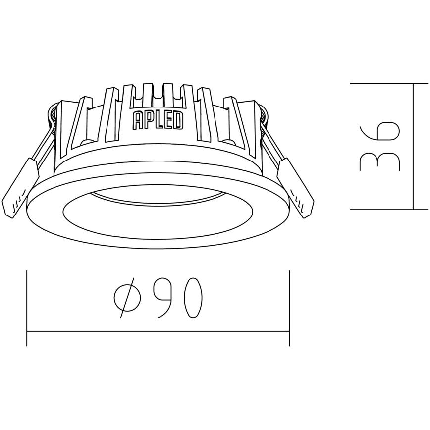 APLED - LED Podhľadové svietidlo RONDO WOODLINE LED/3W/230V 4000K pr. 9 cm borovica masív