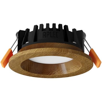 APLED - LED Podhľadové svietidlo RONDO WOODLINE LED/3W/230V 4000K pr. 9 cm dub masív