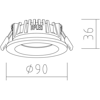 APLED - LED Podhľadové svietidlo RONDO WOODLINE LED/3W/230V 4000K pr. 9 cm jaseň masív