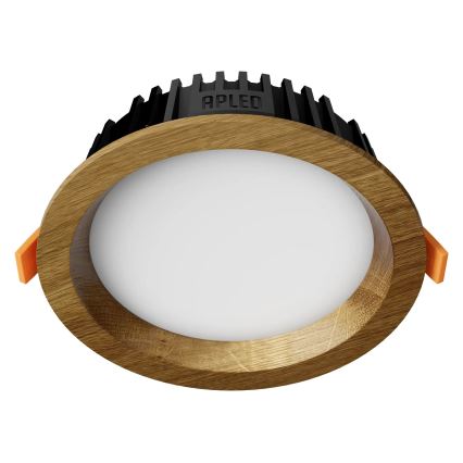 APLED - LED Podhľadové svietidlo RONDO WOODLINE LED/6W/230V 3000K pr. 15 cm dub masív