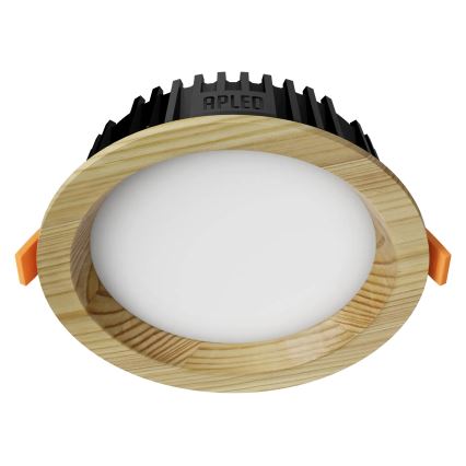 APLED - LED Podhľadové svietidlo RONDO WOODLINE LED/6W/230V 4000K pr. 15 cm borovica masív