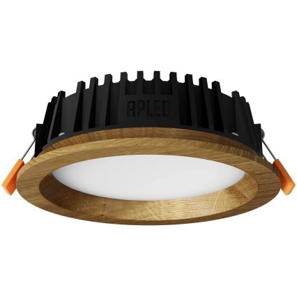 APLED - LED Podhľadové svietidlo RONDO WOODLINE LED/6W/230V 4000K pr. 15 cm dub masív