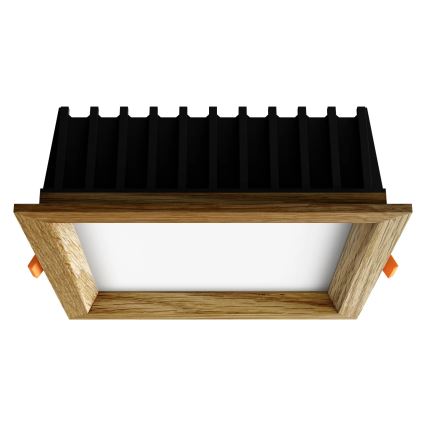 APLED - LED Podhľadové svietidlo SQUARE WOODLINE LED/12W/230V 3000K 17x17 cm dub masív