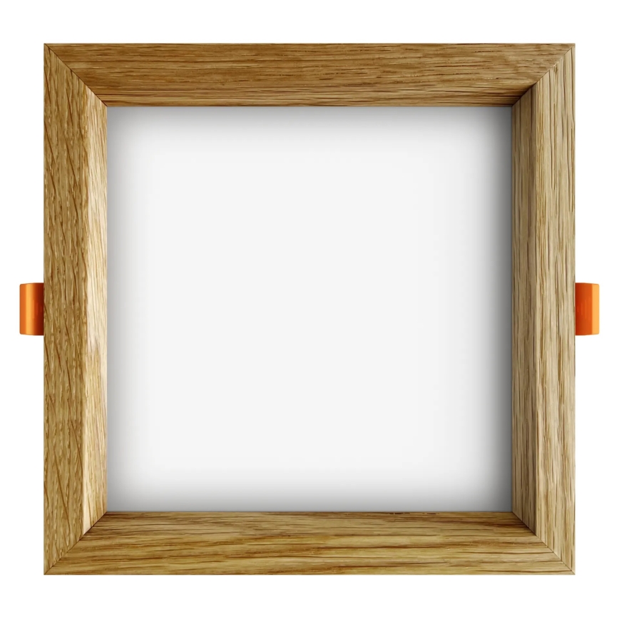 APLED - LED Podhľadové svietidlo SQUARE WOODLINE LED/12W/230V 3000K 17x17 cm dub masív