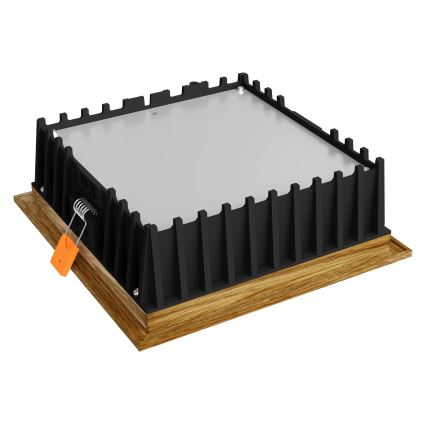 APLED - LED Podhľadové svietidlo SQUARE WOODLINE LED/12W/230V 3000K 17x17 cm dub masív