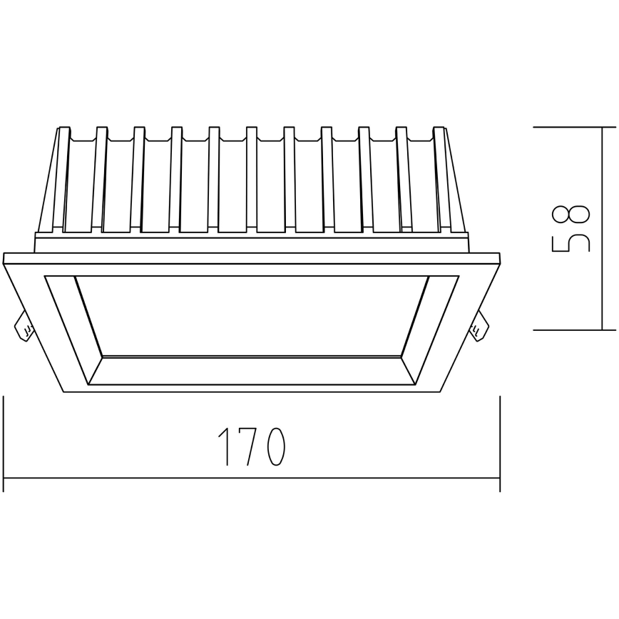 APLED - LED Podhľadové svietidlo SQUARE WOODLINE LED/12W/230V 3000K 17x17 cm dub masív