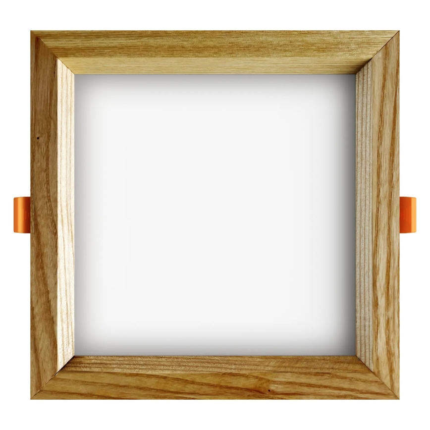 APLED - LED Podhľadové svietidlo SQUARE WOODLINE LED/12W/230V 3000K 17x17 cm jaseň masív
