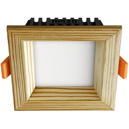 APLED - LED Podhľadové svietidlo SQUARE WOODLINE LED/3W/230V 3000K 9x9 cm borovica masív