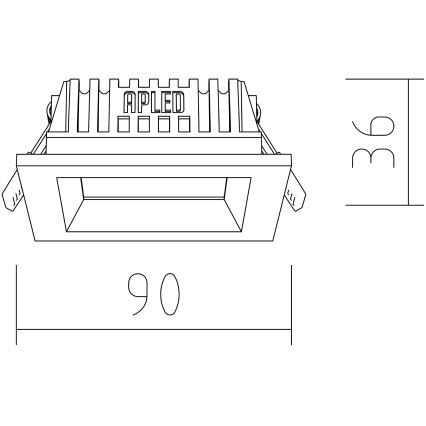 APLED - LED Podhľadové svietidlo SQUARE WOODLINE LED/3W/230V 3000K 9x9 cm borovica masív