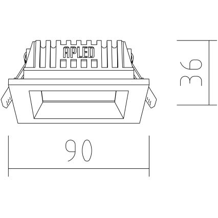 APLED - LED Podhľadové svietidlo SQUARE WOODLINE LED/3W/230V 3000K 9x9 cm dub masív