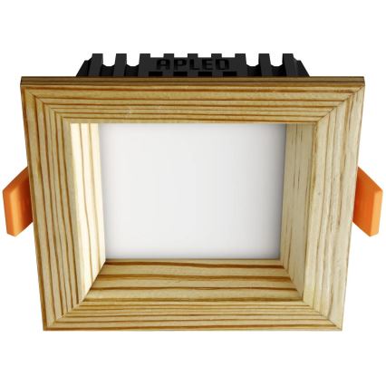 APLED - LED Podhľadové svietidlo SQUARE WOODLINE LED/3W/230V 4000K 9x9 cm borovica masív