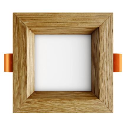APLED - LED Podhľadové svietidlo SQUARE WOODLINE LED/3W/230V 4000K 9x9 cm dub masív