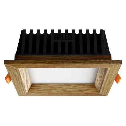 APLED - LED Podhľadové svietidlo SQUARE WOODLINE LED/6W/230V 4000K 12x12 cm dub masív