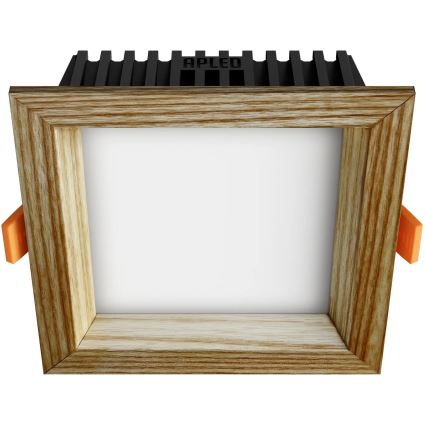 APLED - LED Podhľadové svietidlo SQUARE WOODLINE LED/6W/230V 4000K 12x12 cm jaseň masív