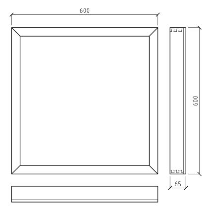 APLED - LED Prisadený panel QUADRA LED/40W/230V dub