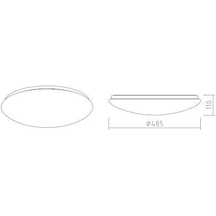 APLED - LED Stropné svietidlo LENS P TRICOLOR LED/36W/230V IP41 2700 - 6500K 2520lm
