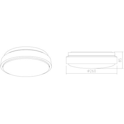 APLED - LED Stropné svietidlo LENS PP TRICOLOR LED/12W/230V IP41 2700 - 6500K 825lm