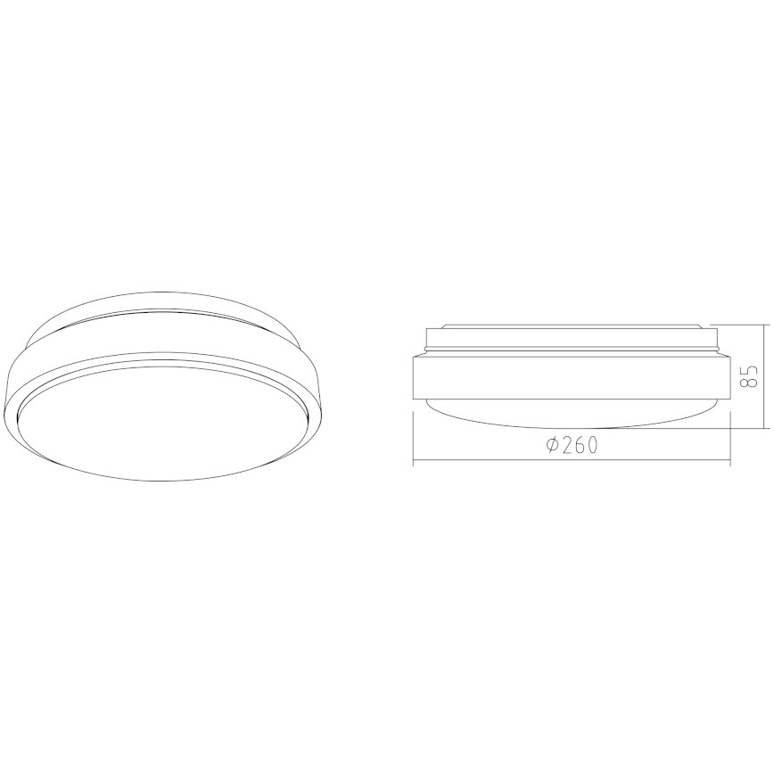 APLED - LED Stropné svietidlo LENS PP TRICOLOR LED/12W/230V IP41 2700 - 6500K 825lm