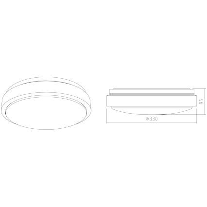 APLED - LED Stropné svietidlo LENS R TRICOLOR LED/12W/230V IP41 2700 - 6500K 825lm