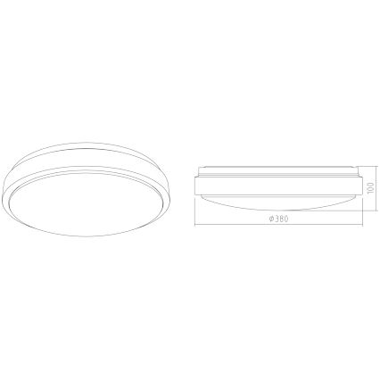 APLED - LED Stropné svietidlo LENS R TRICOLOR LED/24W/230V IP41 2700 - 6500K 1680lm