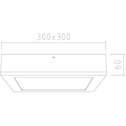 APLED - LED Stropné svietidlo QUADRA LED/24W/230V dub