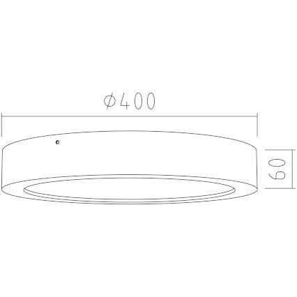 APLED - LED Stropné svietidlo RONDO LED/36W/230V pr. 40 cm dub