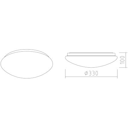 APLED - LED Stropné svietidlo so senzorom LENS P TRICOLOR LED/18W/230V IP44 2700 - 6500K 1210lm