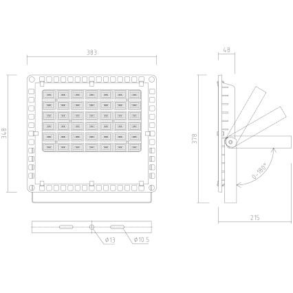 APLED - LED Vonkajší reflektor PRO LED/150W/230V IP66 15000lm 6000K