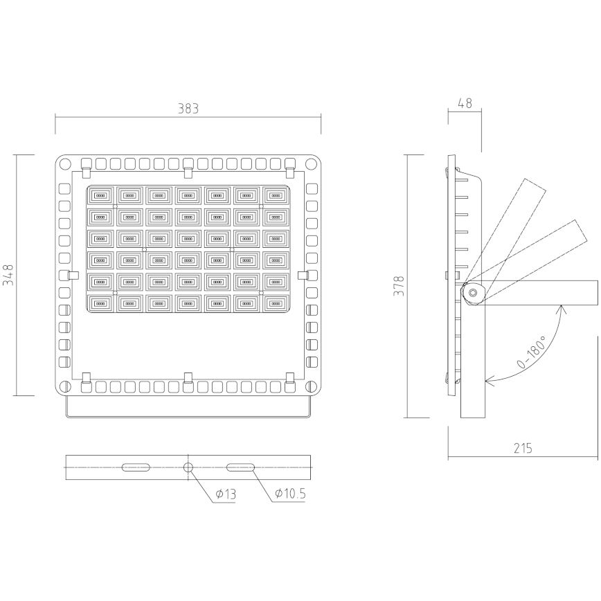 APLED - LED Vonkajší reflektor PRO LED/150W/230V IP66 15000lm 6000K