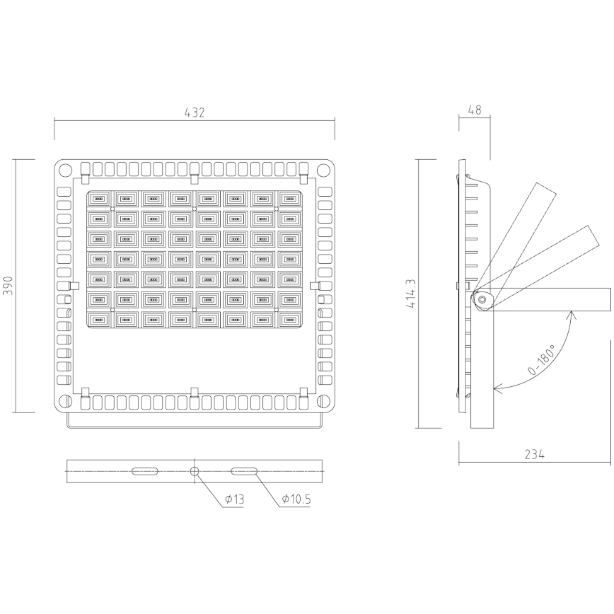 APLED - LED Vonkajší reflektor PRO LED/200W/230V IP66 20000lm 6000K