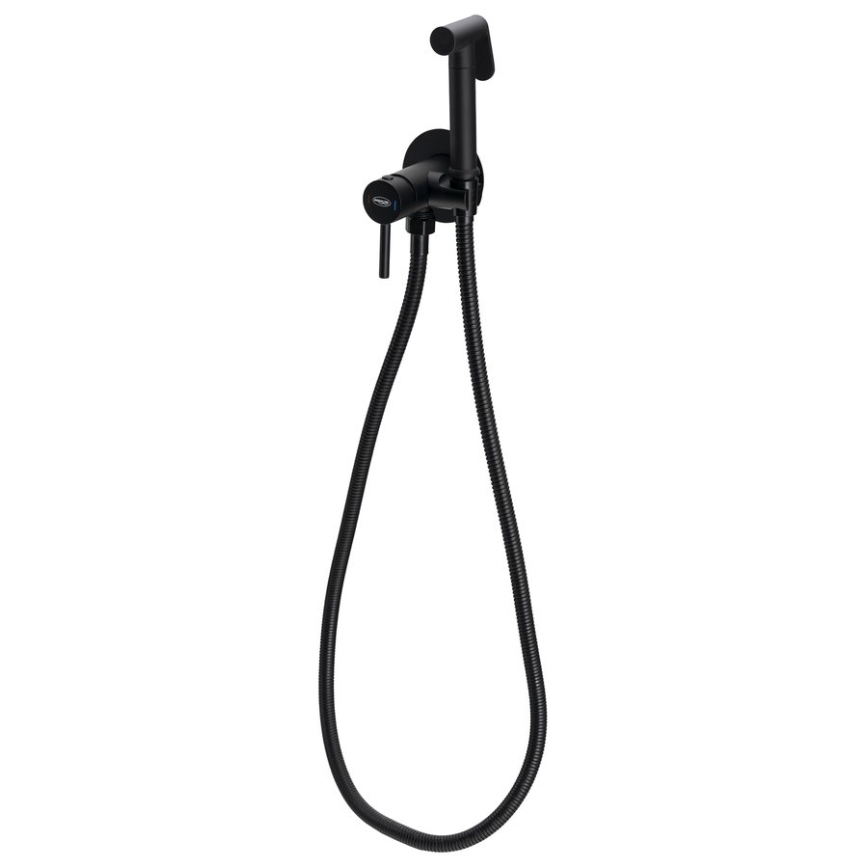 Aqualine - Bidetová batéria so sprškou na podomietkovú inštaláciu matná čierna