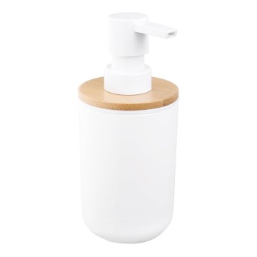 Aqualine - Dávkovač mydla SNOW 350 ml biela/bambus