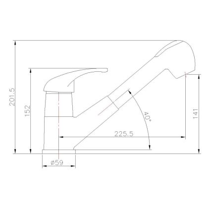 Aqualine - Drezová batéria KASIOPEA 20 cm lesklý chróm