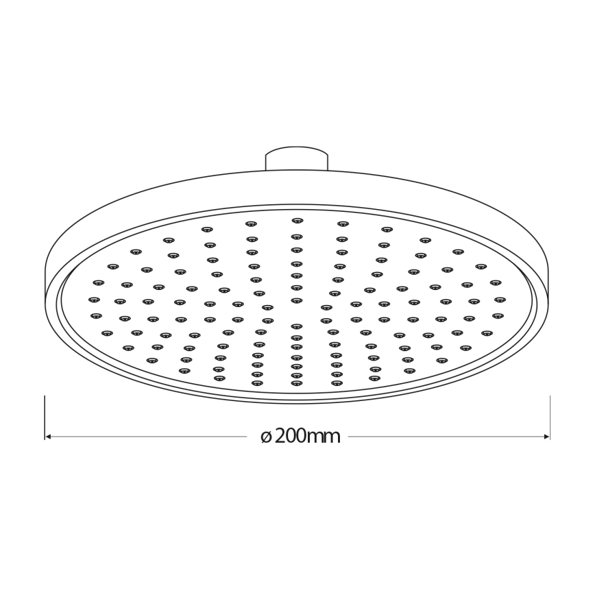 Aqualine - Hlavová sprcha pr. 20 cm lesklý chróm