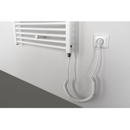 Aqualine - Kúpeľňový elektrický radiátor DIRECT-E 800W/230V 168 cm biela rovný