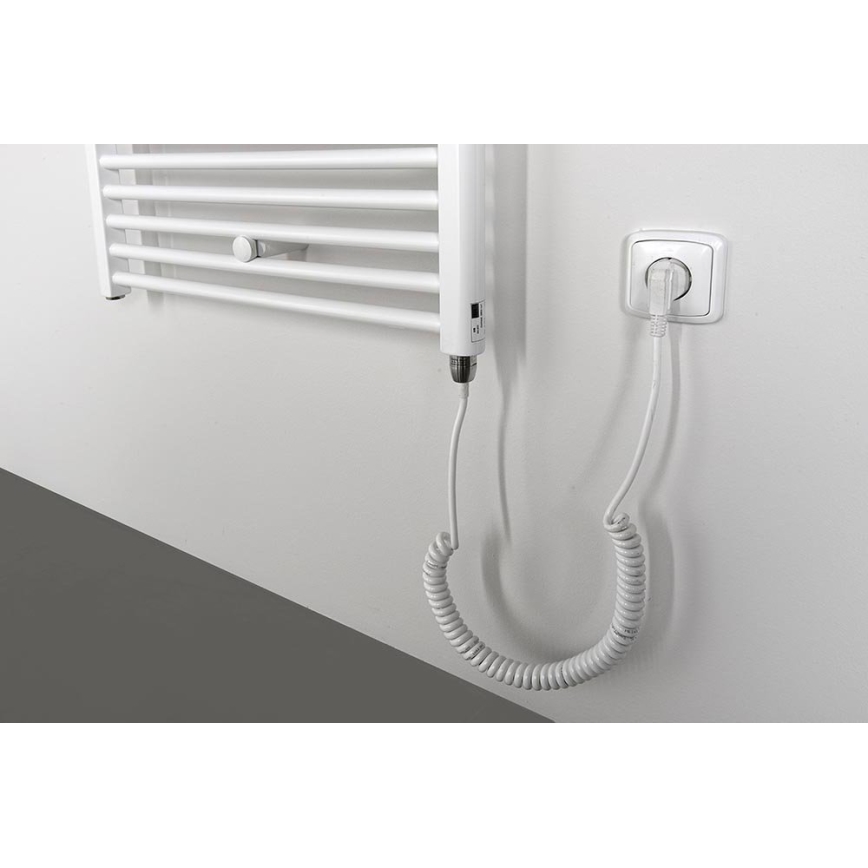 Aqualine - Kúpeľňový elektrický radiátor DIRECT-E 800W/230V 168 cm biela rovný