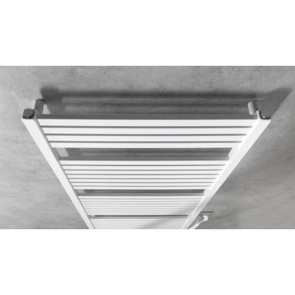 Aqualine - Kúpeľňový elektrický radiátor TONDI-E 600W/230V 133 cm biela rovný