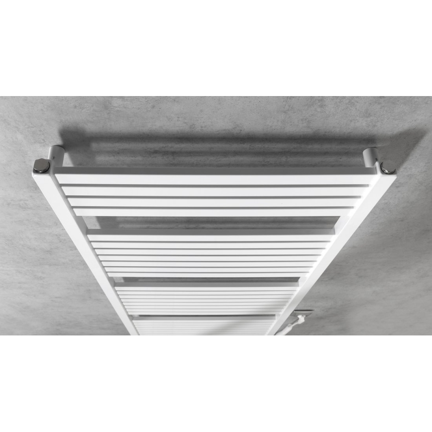 Aqualine - Kúpeľňový elektrický radiátor TONDI-E 600W/230V 133 cm biela rovný