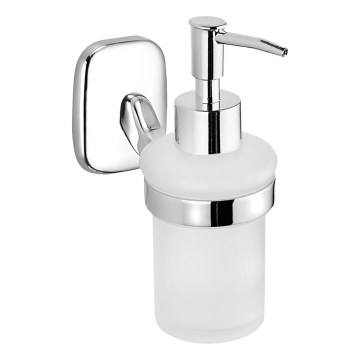 Aqualine - Nástenný dávkovač mydla RUMBA 160 ml mliečne sklo/lesklý chróm
