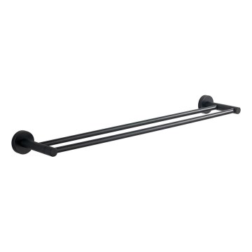 Aqualine - Nástenný vešiak na uteráky SAMBA 12x64,5 cm čierna