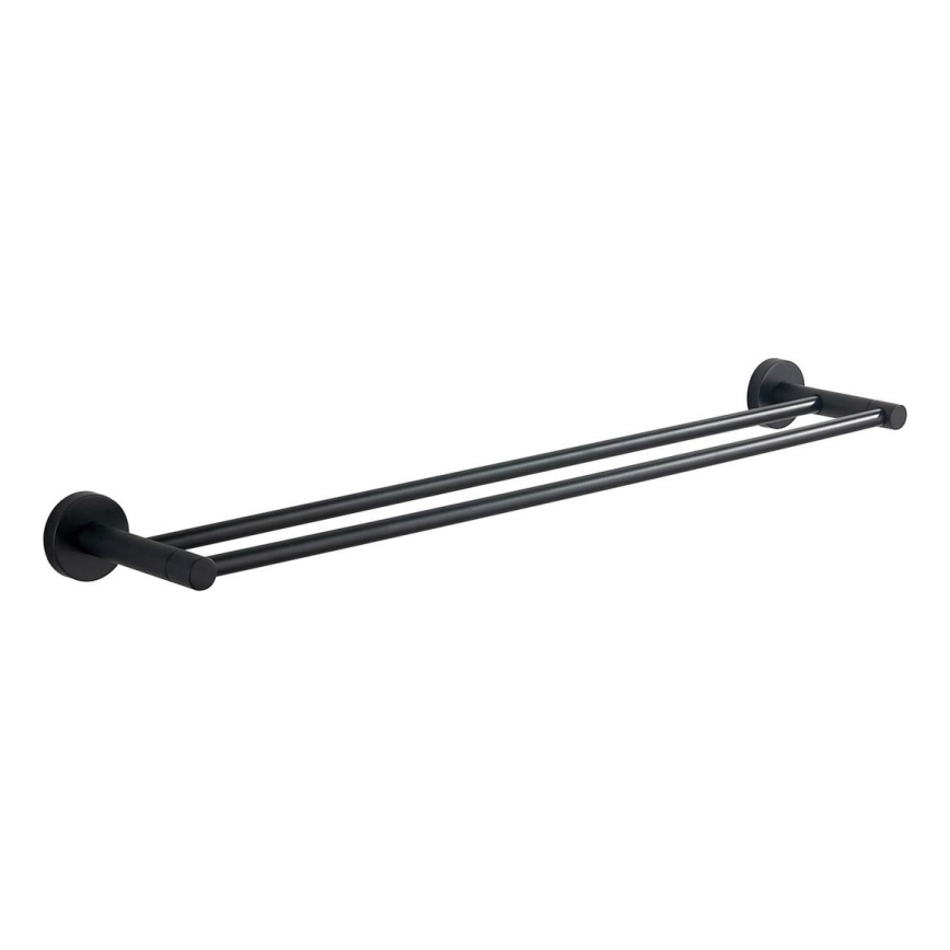Aqualine - Nástenný vešiak na uteráky SAMBA 12x64,5 cm čierna