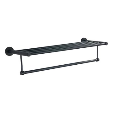 Aqualine - Nástenný vešiak na uteráky SAMBA 21x62,5 cm čierna